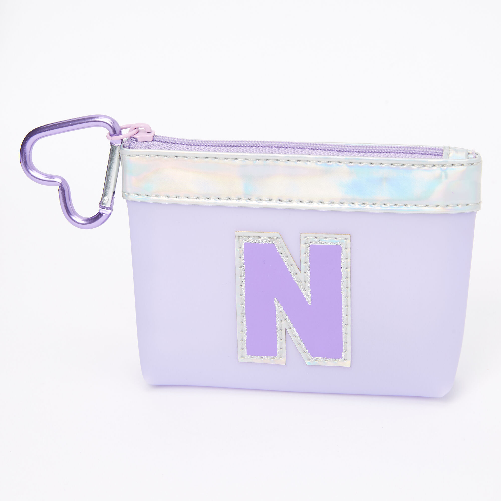 Purple Initial Coin Purse - N,