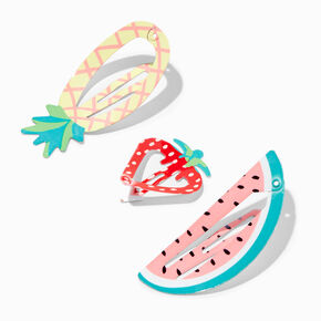 Claire&#39;s Club Summer Fruit Shaped Snap Hair Clips &#40;6 Pack&#41;,