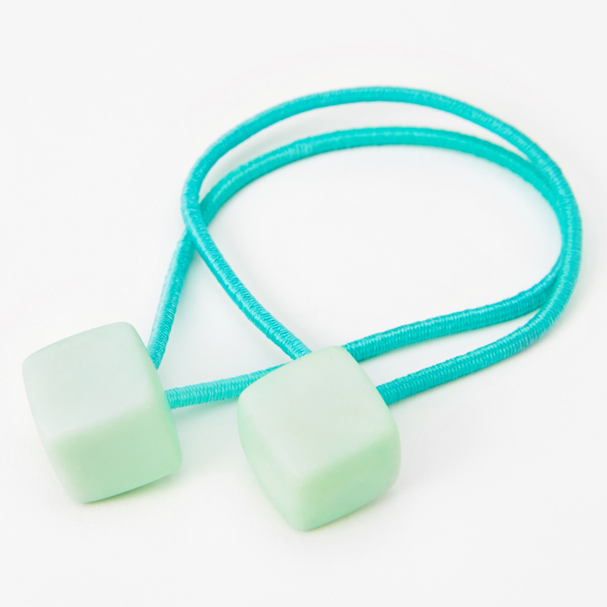 Claire's Mint Green Geometric Hair Ties | 2 Pack