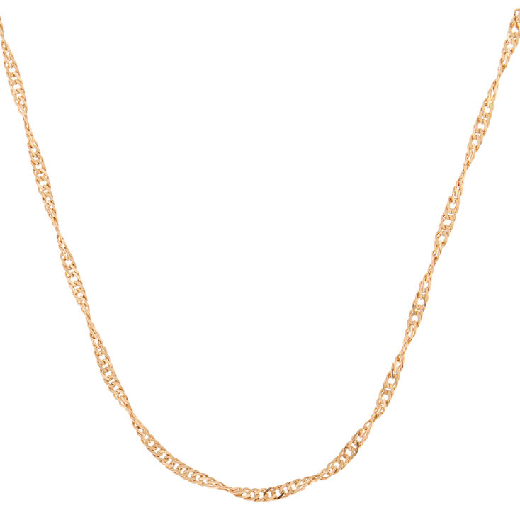 Gold Twisted Chain Necklace,