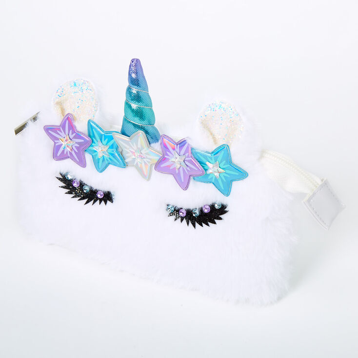 Grace the Unicorn Plush Pencil Case - White,