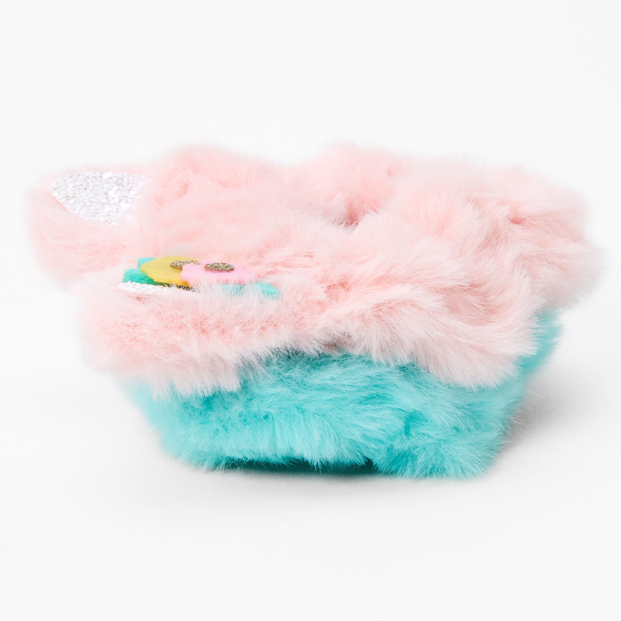 Claire's Club Medium Faux Fur Fox Hair Scrunchie - 2 Pack,