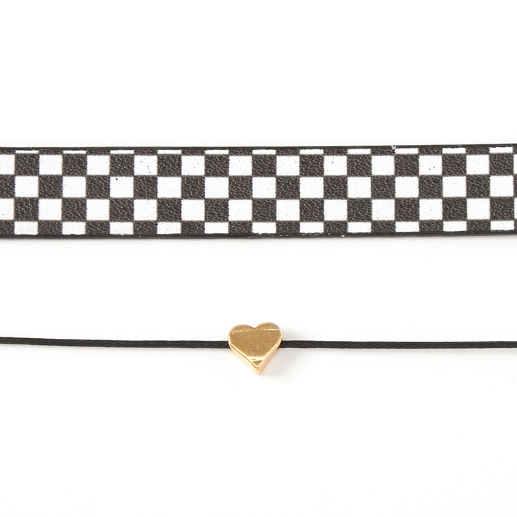 Sky Brown&trade; Checkered Choker Necklaces - 2 Pack,