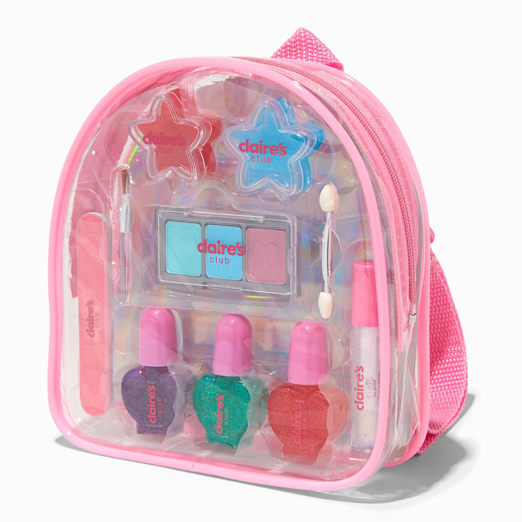 Mini sac &agrave; dos de maquillage rose Claire&#39;s Club,