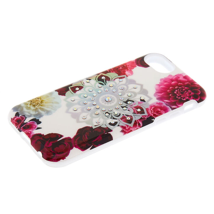 Floral Bling Mandala Protective Phone Case,