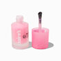 Matte Effect Vegan Nail Polish - Hot Pink Glitter,