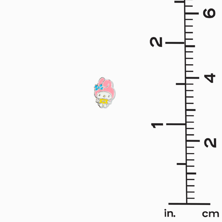 Sterling Silver My Melody&trade; Enamel Stud Earrings,