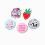 Strawberry Milk Round Button &amp; Pin Set - 5 Pack,