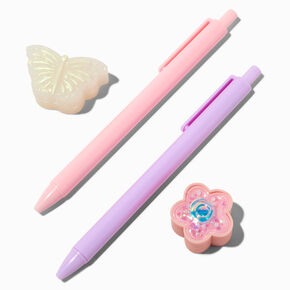 Butterfly &amp; Flower Ballpoint Pen Set - 2 Pack,