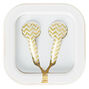 Gold Chevron Earbuds,