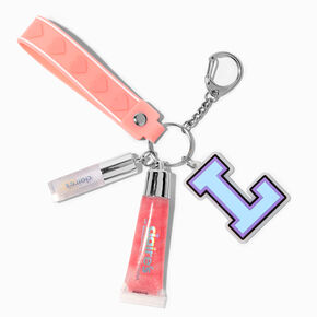 Initial Varsity Lip Gloss Keychain - L,