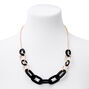 Gold &amp; Matte Black Chain Link Necklace,