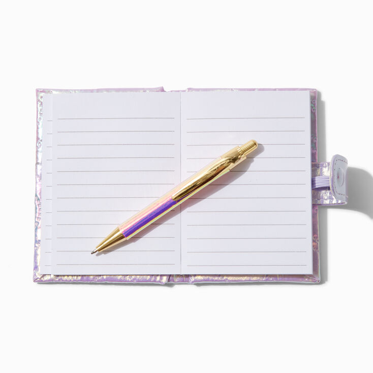 Purple Quilted Heart Mini Journal Notebook,