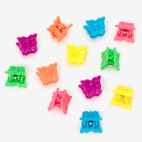 Mini pinces &agrave; cheveux papillon fluo Claire&#39;s&nbsp;Club - Lot de 12,