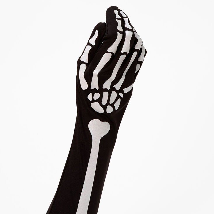 Skeleton Hand Arm Warmers - Black,