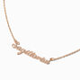 Gold-tone Script Zodiac Pendant Necklace - Sagittarius,