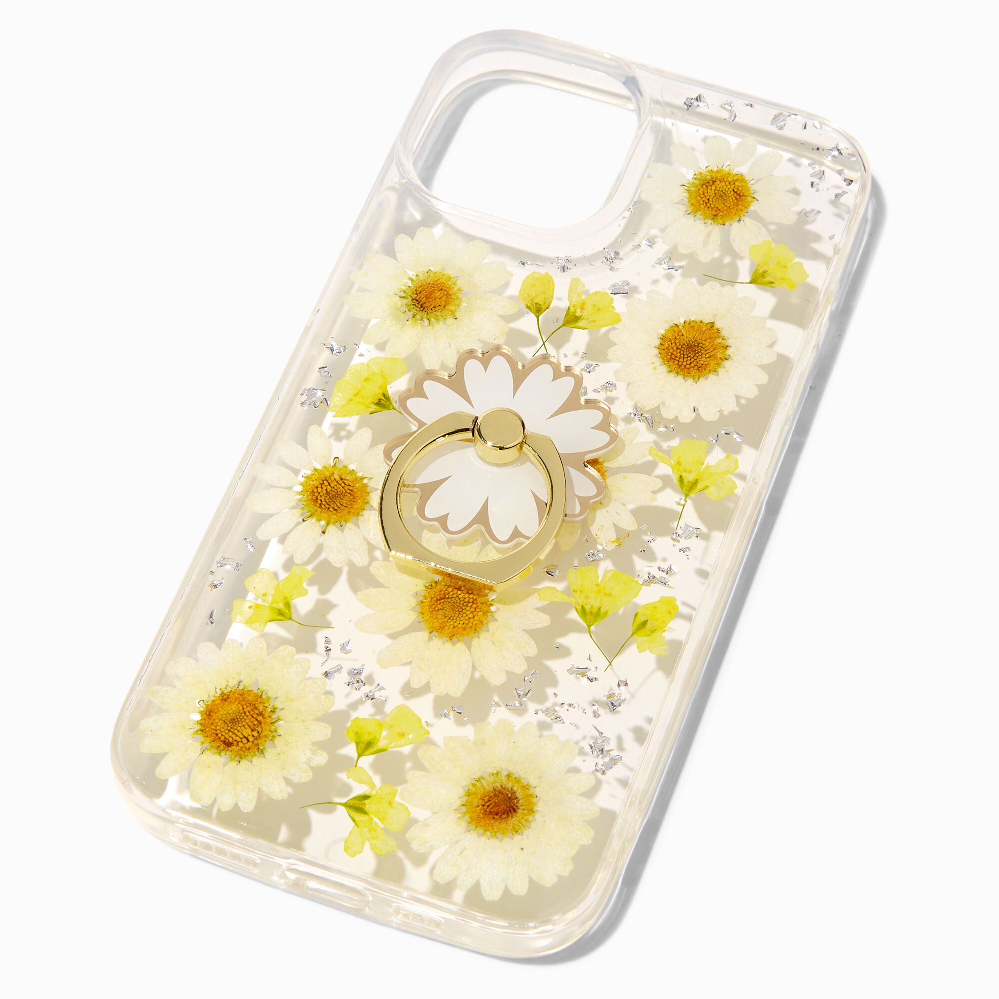 View Claires Daisy Ring Holder Protective Phone Case Fits Iphone 1314 Gold information