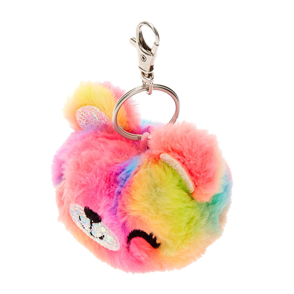 Sugar the Bear Pom Pom Keychain