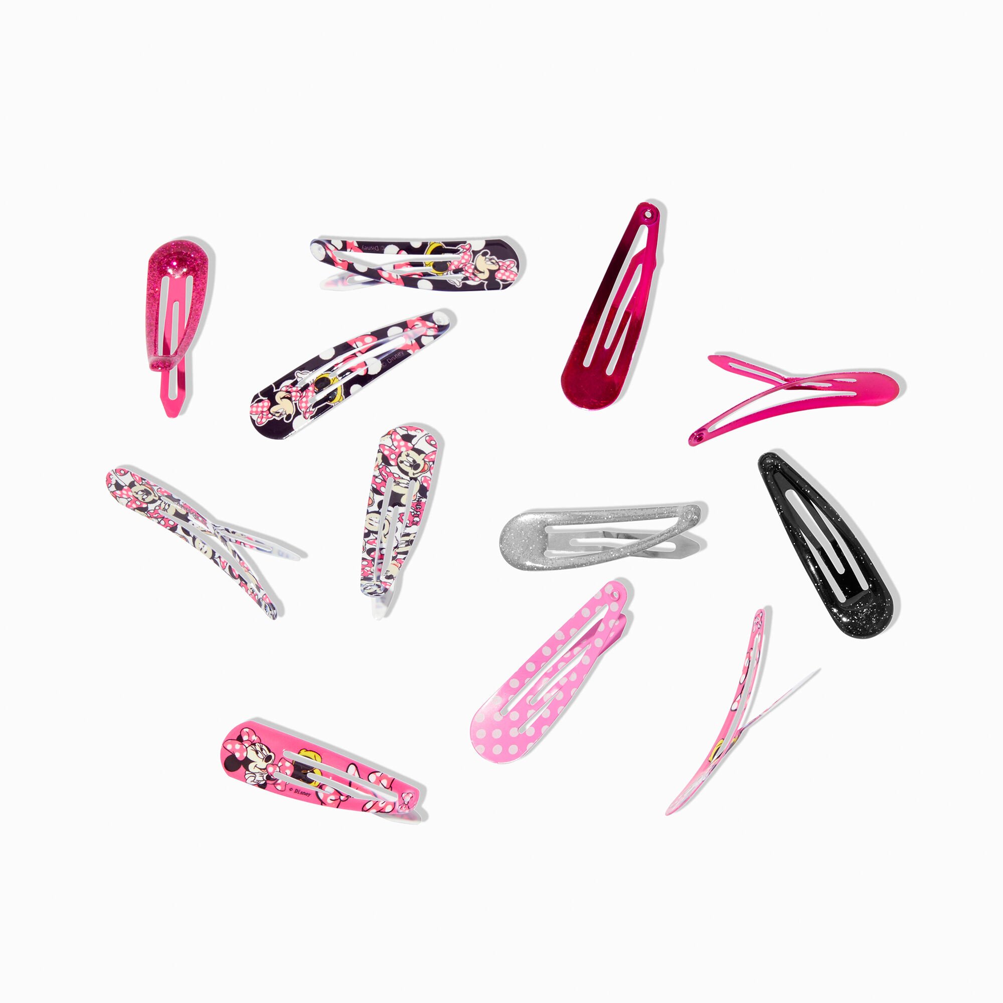 Disney Minnie Mouse Snap Hair Clips - 12 Pack,