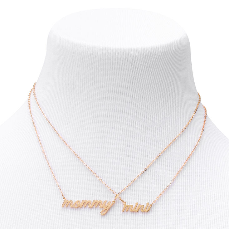 Best Friends Mommy &amp; Mini Script Pendant Necklaces - 2 Pack,