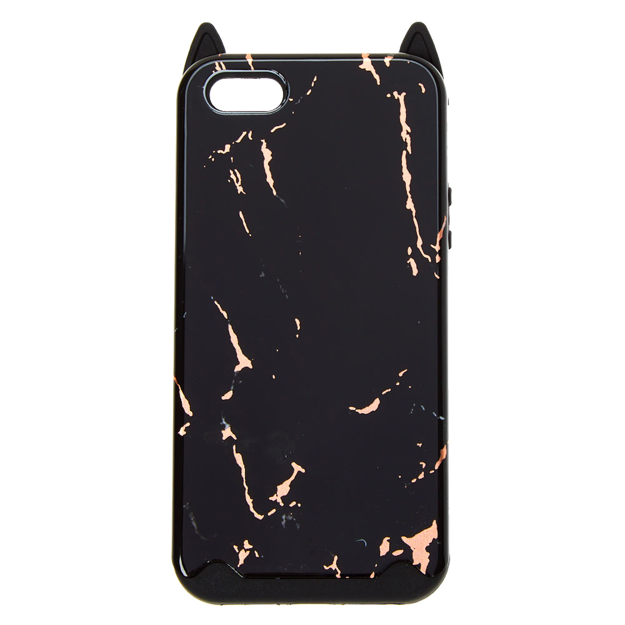 Black Marble Cat Protective Phone Case Fits Iphone 5 5s