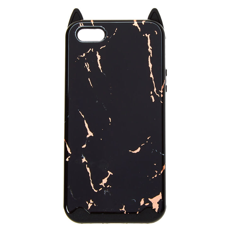 Black Marble Cat Protective Phone Case Fits Iphone 5 5s Claire S