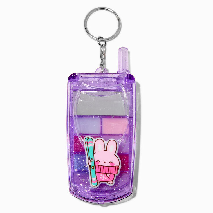 Snow Bunny Bling Flip Phone Lip Gloss Set,