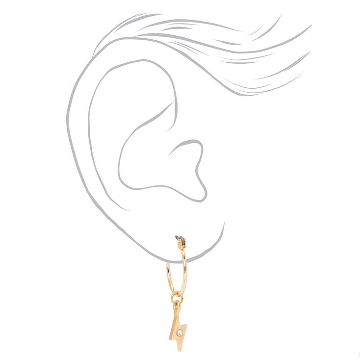 Gold Edgy Embellished Ear Cuff &amp; Mixed Earrings - 6 Pack,