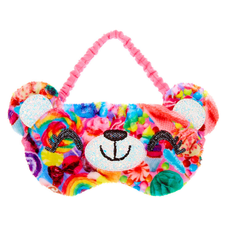 Claire's Masque de sommeil Sugar l’ours - Arc-en-ciel