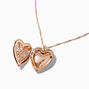 Gold-tone Filigree Heart Locket Pendant Necklace,