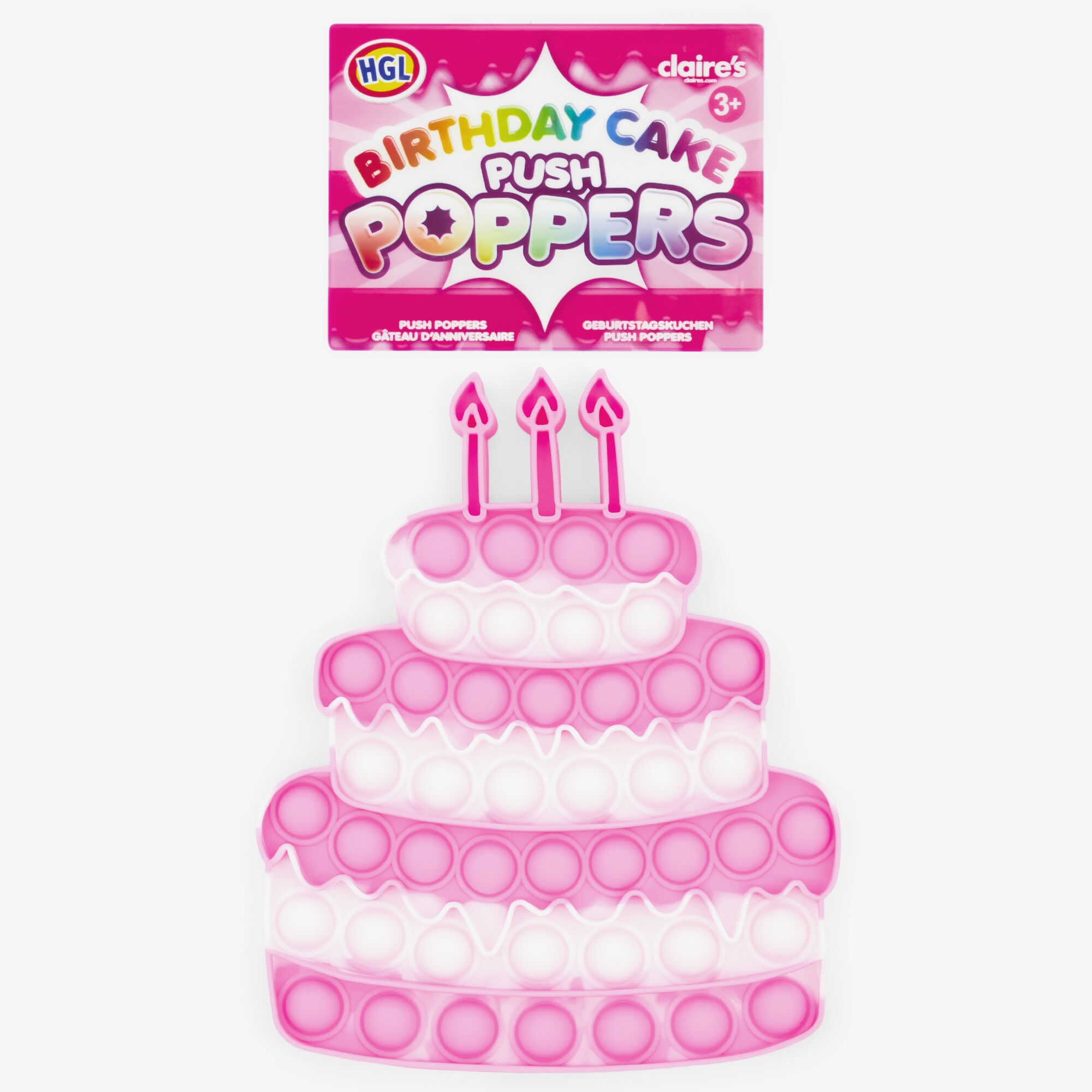 Birthday Cake Push Poppers Fidget Toy – Styles May Vary,