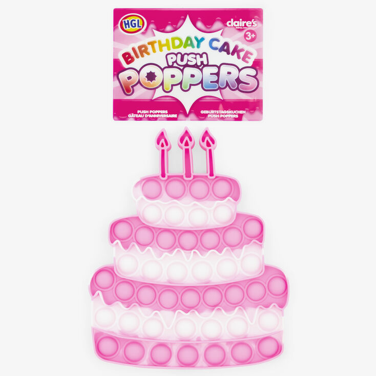 Birthday Cake Push Poppers Fidget Toy &ndash; Styles May Vary,