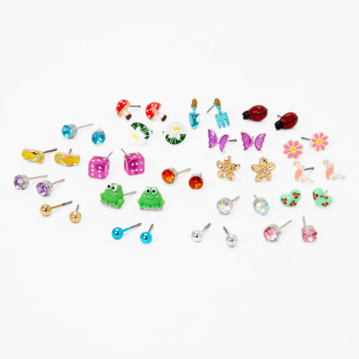 Gardening Cottage Stud Earrings - 20 Pack,