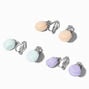Silver 1&quot; Macaron Clip-On Drop Earrings &#40;3 Pack&#41;,