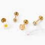 Gold 16G Daisy Daith Flat Back Jewelry Set - 5 Pack,