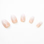 Nude Ombre Butterflies Coffin Faux Nails - 24 Pack,