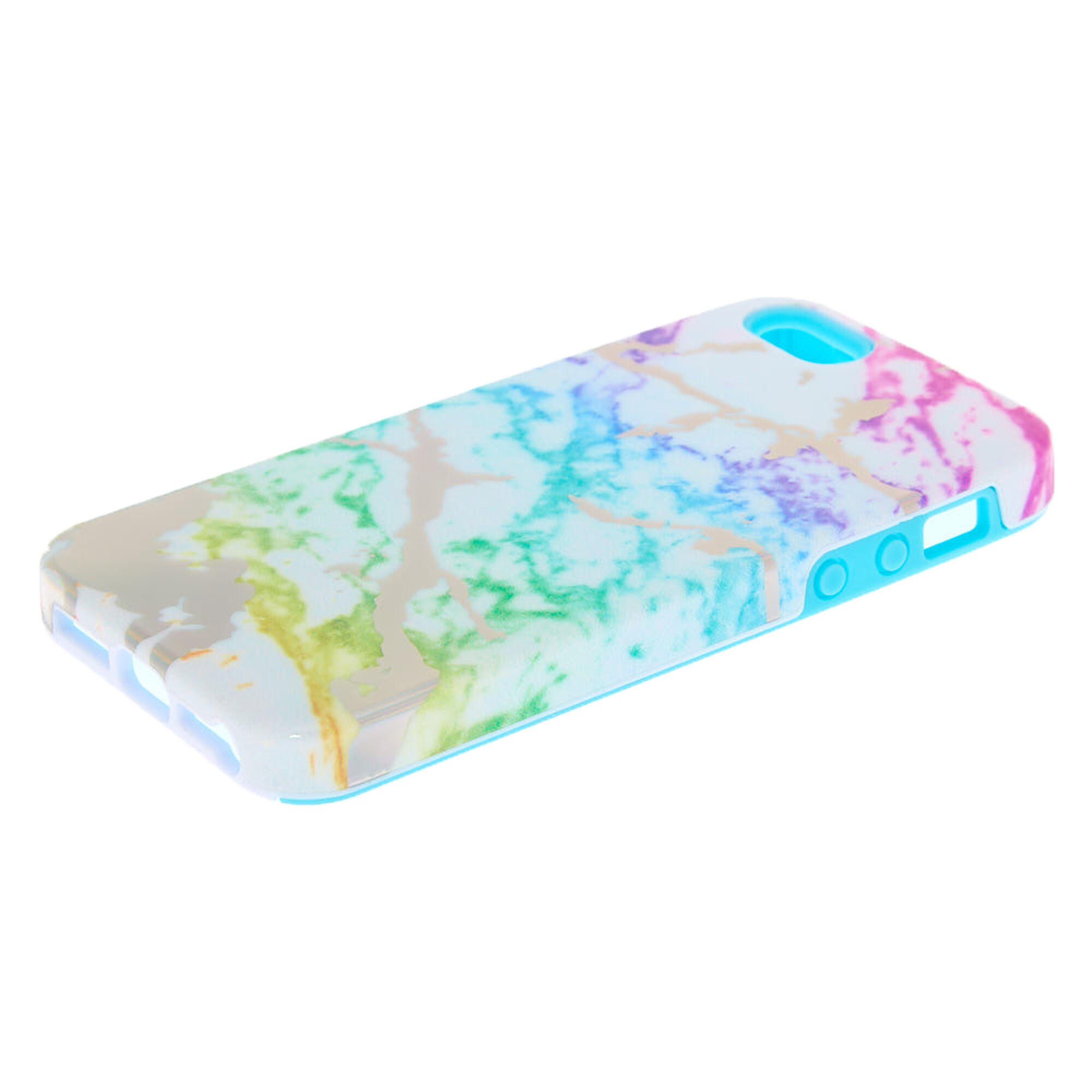 Rainbow Marble Protective Phone Case - Fits iPhone 5/5S/SE | Claire's US