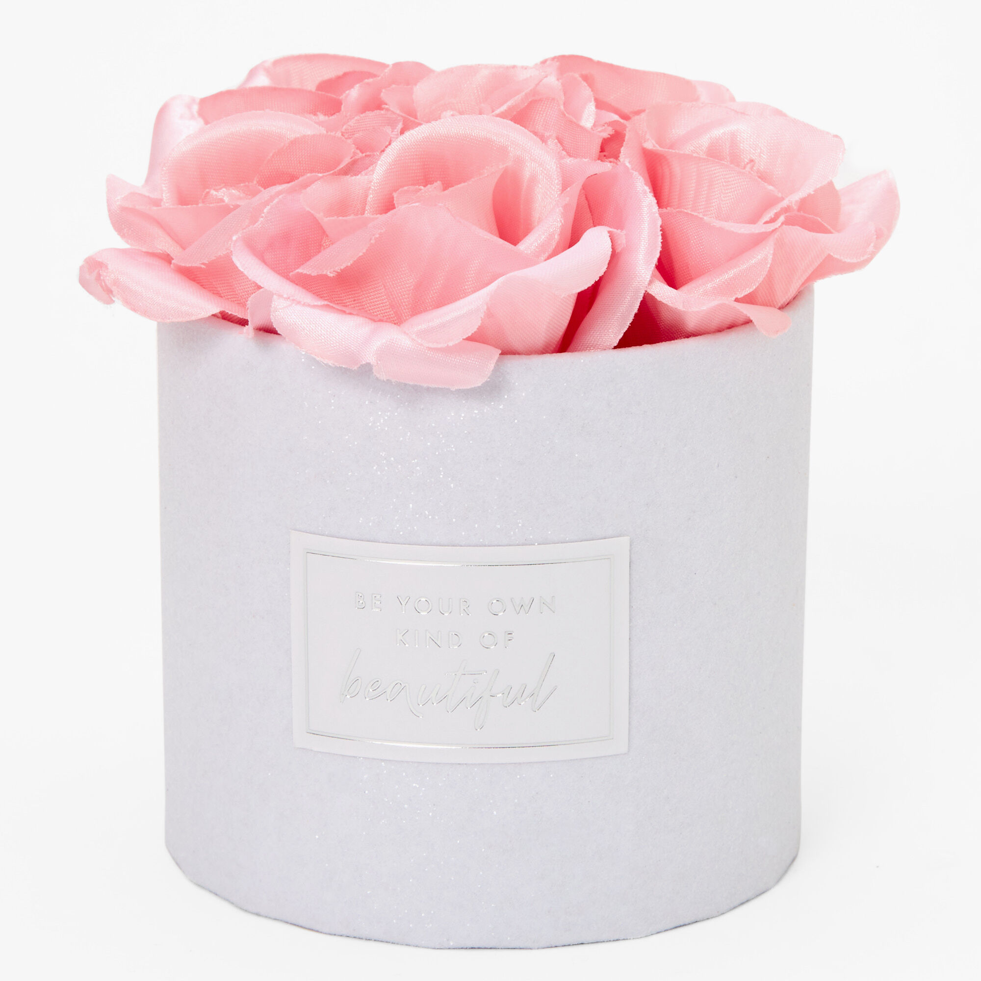 "Beautiful" Inspirational Pink Faux Roses Flower Pot Room Decor,