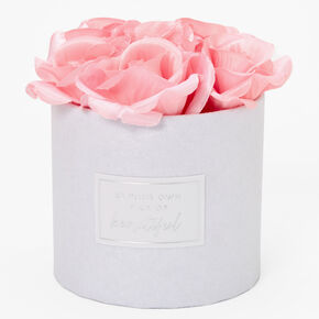 &quot;Beautiful&quot; Inspirational Pink Faux Roses Flower Pot Room Decor,