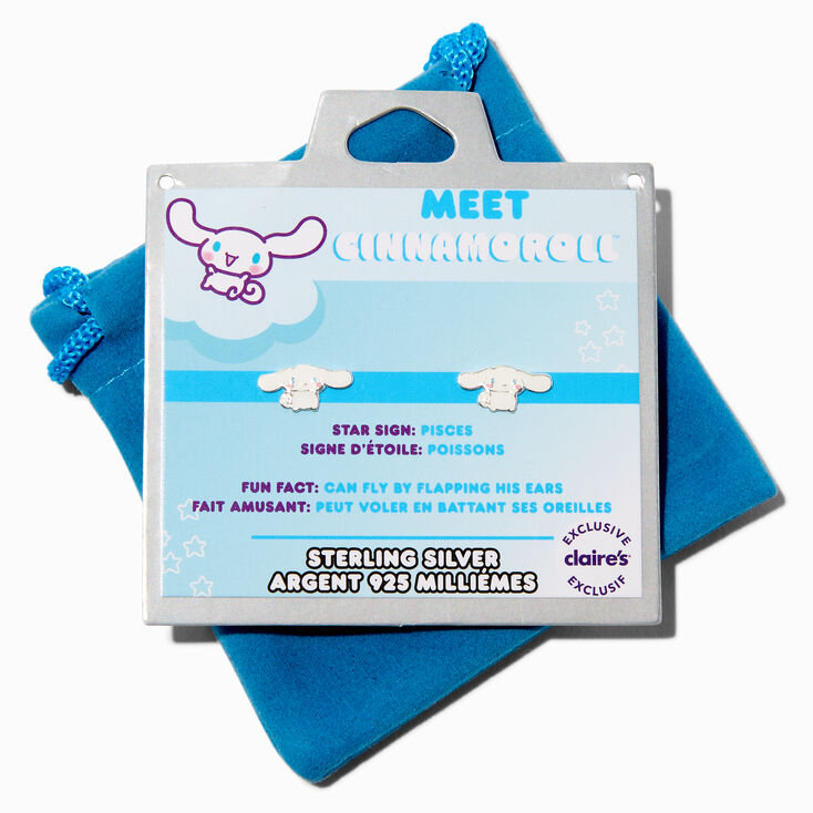 Sterling Silver Cinnamoroll&trade; Claire&#39;s Exclusive Enamel Stud Earrings,