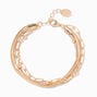 Gold-tone Mixed Chain Multi-Strand Bracelet,