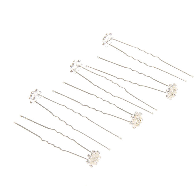 Silver Snowflake Hair Pins Claire S