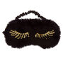 Plush Sequin Eyelash Sleeping Mask - Black,