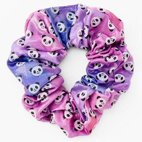 Medium Anodized Panda Hair Scrunchie - Purple,