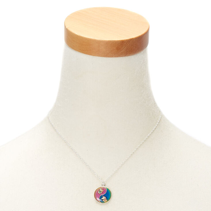 Mood Unicorn Yin &amp; Yang Pendant Necklace,