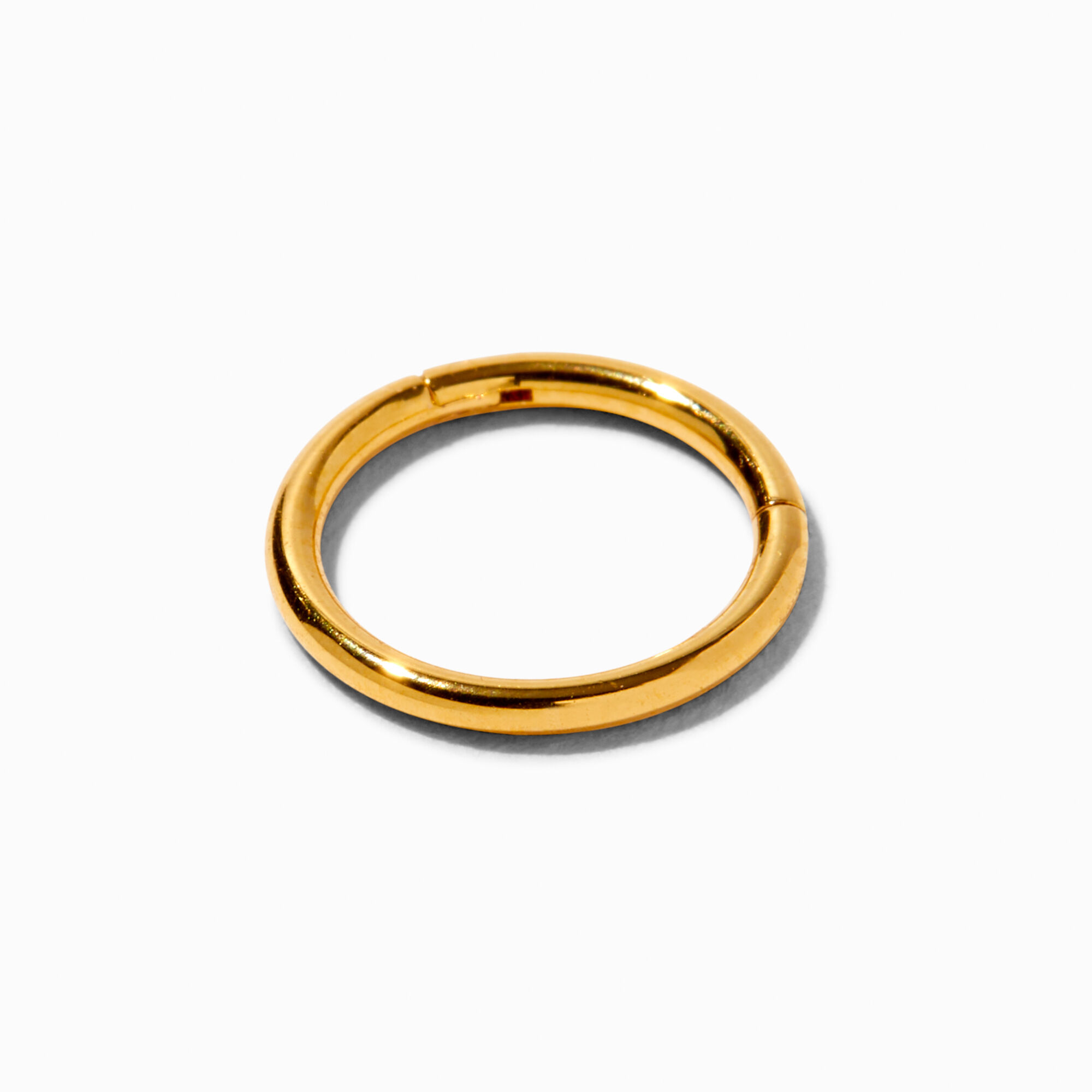 View Claires 18K Plated 18G Titanium Clicker Hoop Cartilage Ring Gold information