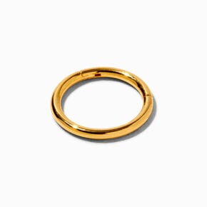18k Gold Plated 18G Titanium Clicker Hoop Cartilage Ring,