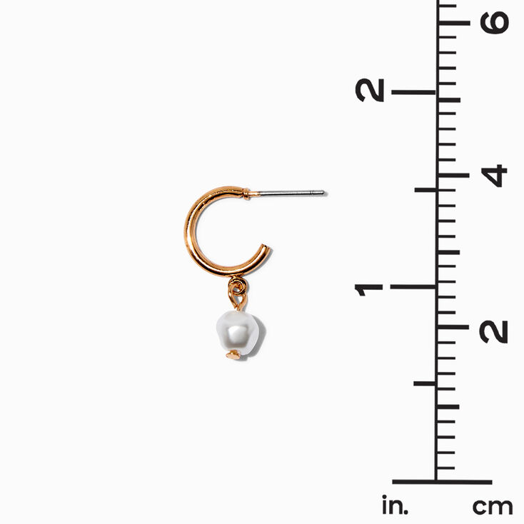 Gold-tone Mixed Textured Hoop &amp; Stud Earrings - 9 Pack,