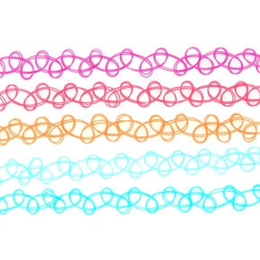 Summer Tattoo Choker Necklaces &#40;5 Pack&#41;,