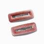 Blush Pink Velvet Snap Hair Clips - 2 Pack,